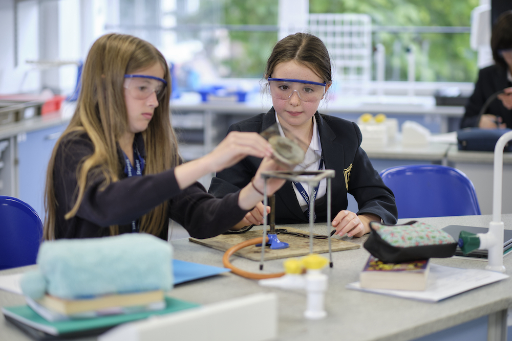 Students learning in the lab